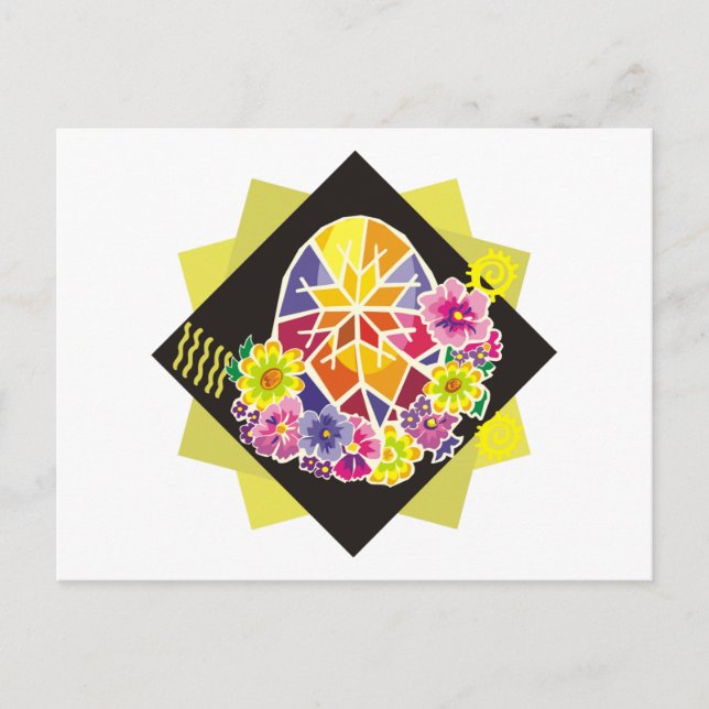 Ukranisches Osterei (20) Feiertagspostkarte (Vorderseite)