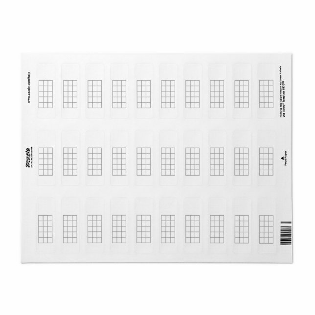 Ukulele Akkord Chart 5-Fret Gray Template Stickers (Vorne)