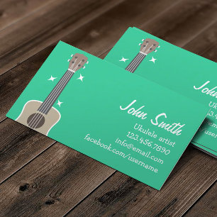 Ukulele Artist Niedlich Music Visitenkarte