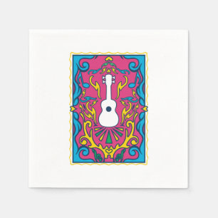 Ukulele Beach Hawaii Instrument Party Music Gift Serviette