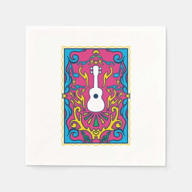 Ukulele Beach Hawaii Instrument Party Music Gift Serviette (Vorderseite)