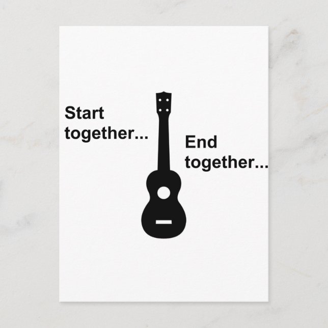 Ukulele Beginnen Sie zusammen.. Postkarte (Vorderseite)