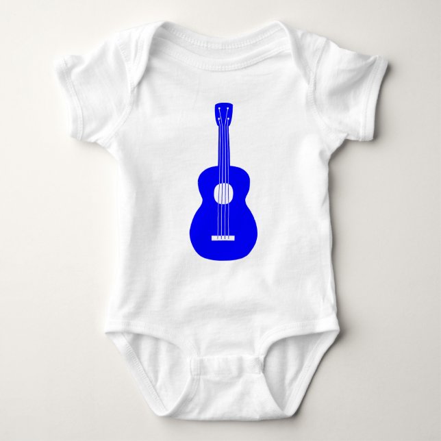 Ukulele - Blau Baby Strampler (Vorderseite)