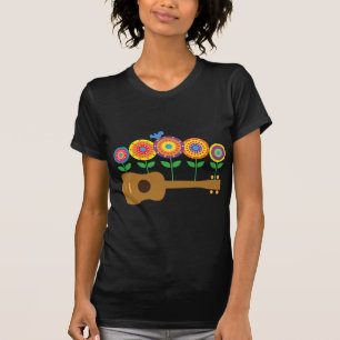 Ukulele-Blumen T-Shirt