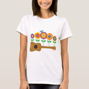 Ukulele-Blumen T-Shirt
