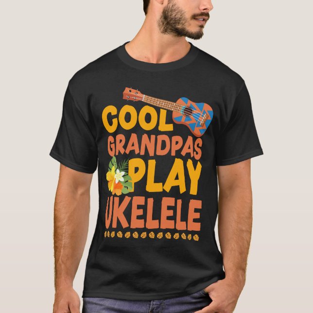 Ukulele Cool Grandpas Play Ukulele T-Shirt (Vorderseite)