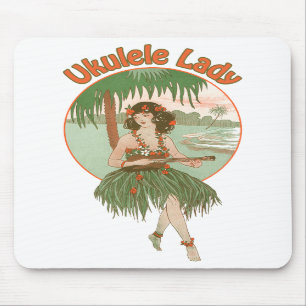 Ukulele-Dame #1-Mauspad Mousepad