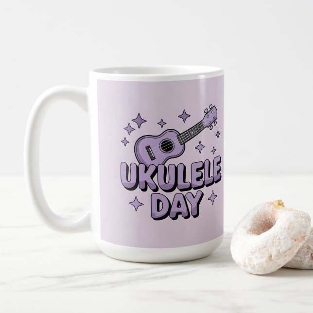 Ukulele Day Mug Kaffeetasse (Mit Donut)