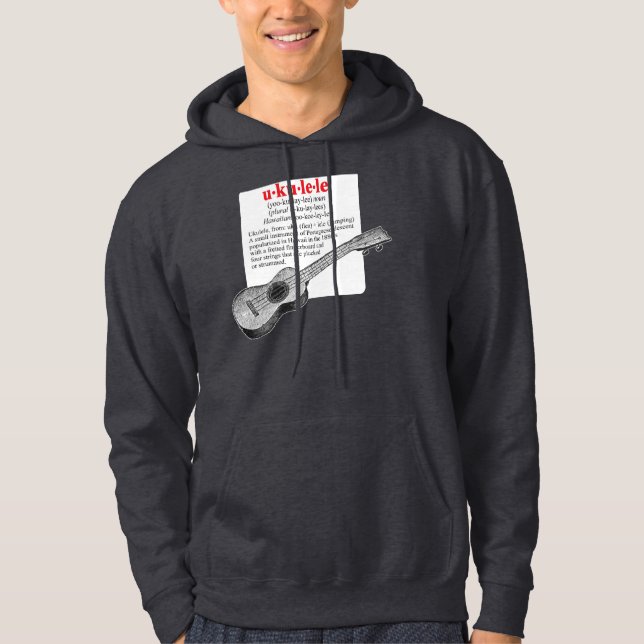 Ukulele-Definitionsdunkelheit Hoodie (Vorderseite)