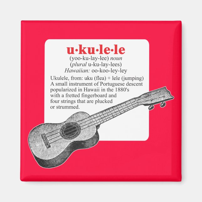 Ukulele-Definitionsmagnet Magnet (Vorne)