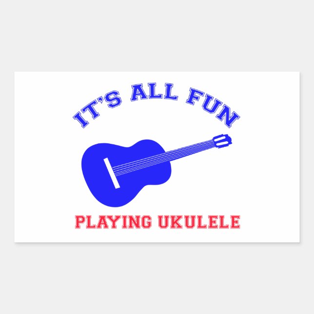 Ukulele Designs Rechteckiger Aufkleber (Vorderseite)