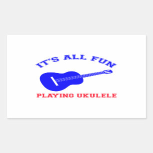 Ukulele-Entwürfe Rechteckiger Aufkleber