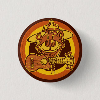 Ukulele-Förster-"Bär + Uke" Cartoon Mini-Knopf Button