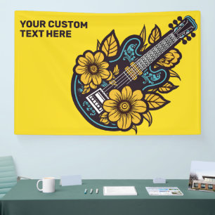 Ukulele für benutzerdefinierten Text und Farbe Banner