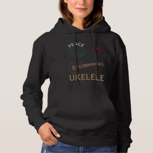 Ukulele-Geschenk-FriedensLiebe Ukelele Uke Liebe Hoodie
