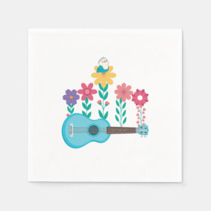 Ukulele Gitarre Blume Musik Akustisches Bassgesche Serviette