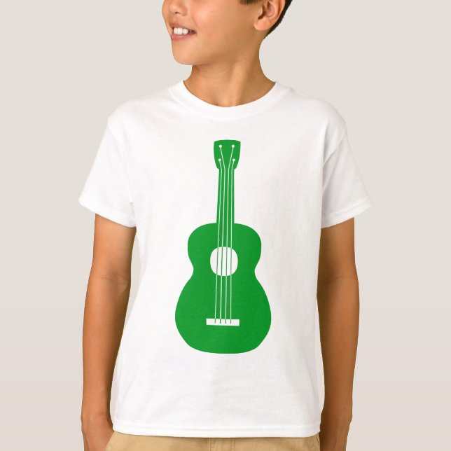 Ukulele - grün T-Shirt (Vorderseite)
