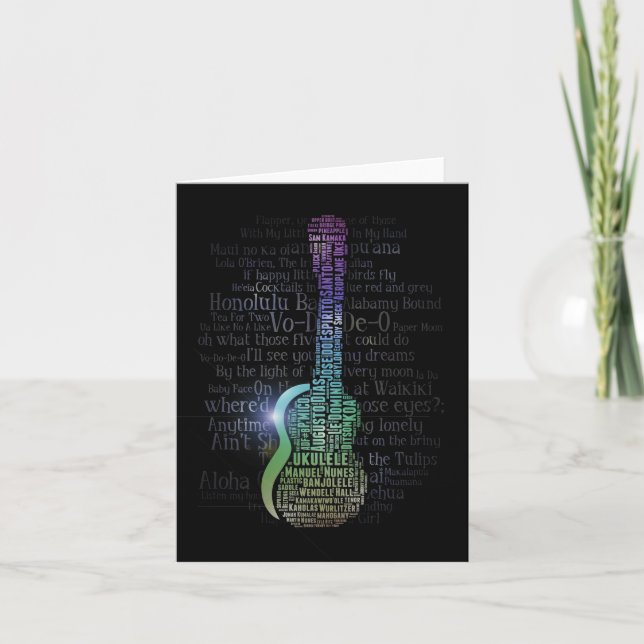 Ukulele History Greeting Cards Karte (Vorderseite)