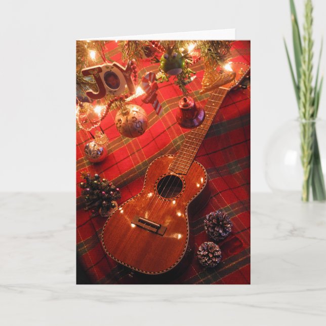 Ukulele Holiday Card Feiertagskarte (Vorderseite)