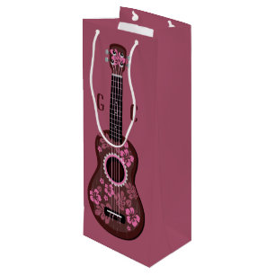 Ukulele individuelle Monogramm-Weinbeutel Geschenktüte Für Weinflaschen