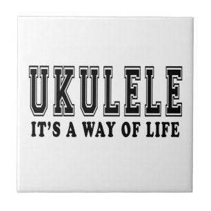 Ukulele ist es Lebensart Fliese