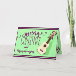 Ukulele Joyeux Noël et Bonne Année Carte