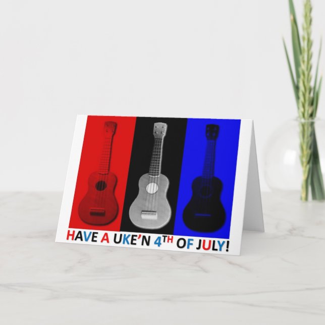 Ukulele Juli 4. Karte (Vorderseite)