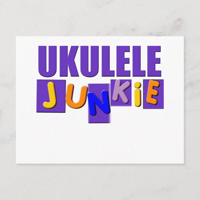 Ukulele Junkie Postkarte (Vorderseite)