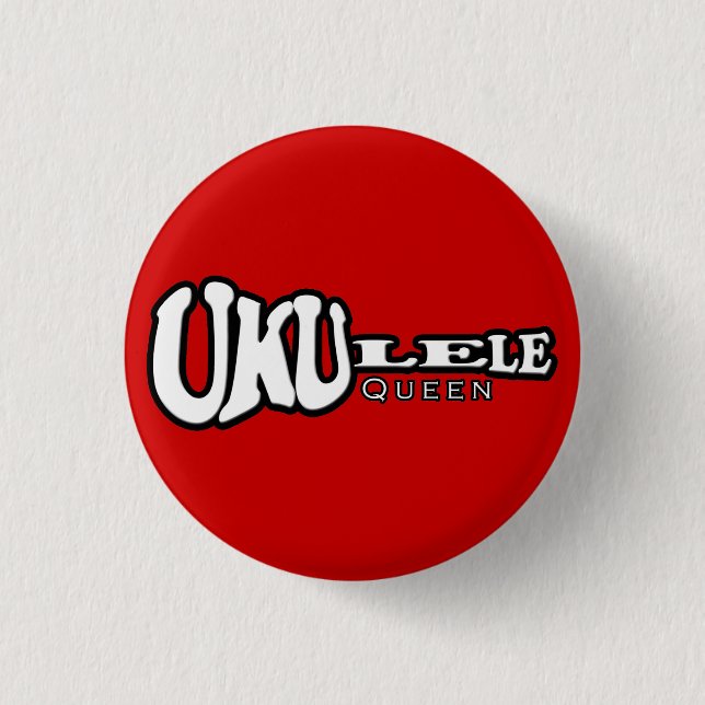 Ukulele-Königin-kleiner Knopf Button (Vorderseite)