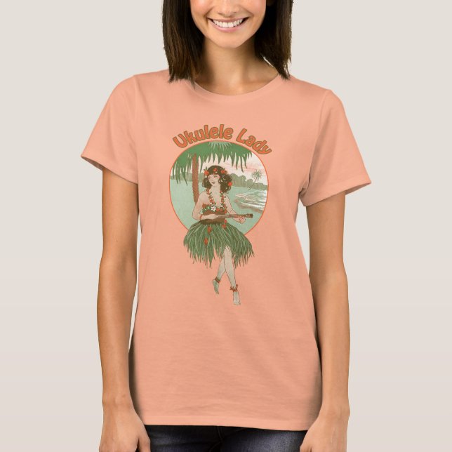 Ukulele Lady #1 Ladys Burnout T - Shirt (Vorderseite)