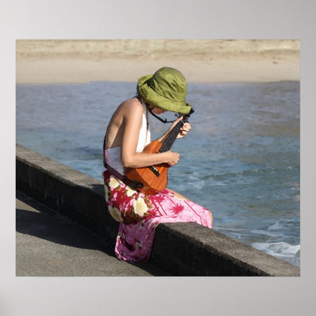 Ukulele Lady in Hawaii Poster (Vorne)