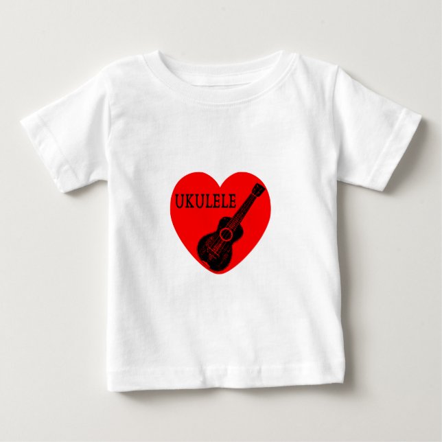 Ukulele Liebe Baby T-shirt (Vorderseite)