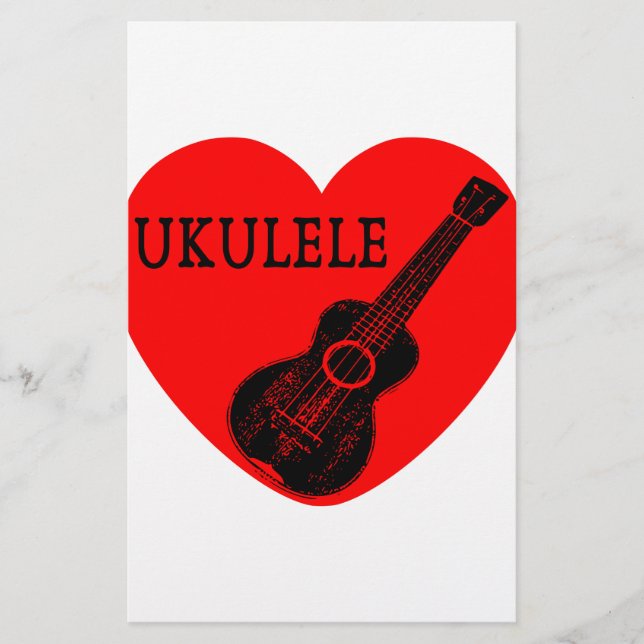 Ukulele Liebe Briefpapier (Vorderseite)