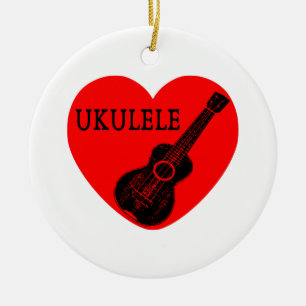 Ukulele Liebe Keramikornament
