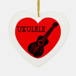 Ukulele Liebe Keramikornament