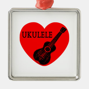 Ukulele Liebe Ornament Aus Metall
