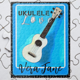 Ukulele Liebe Shades of Blue mit Name