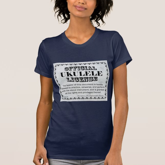 Ukulele-Lizenz T-Shirt (Vorderseite)