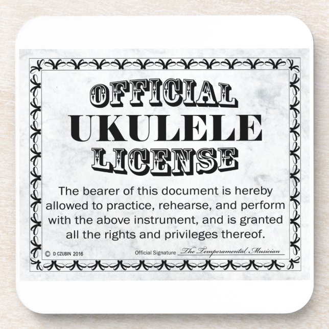Ukulele-Lizenz Untersetzer (Vorderseite)