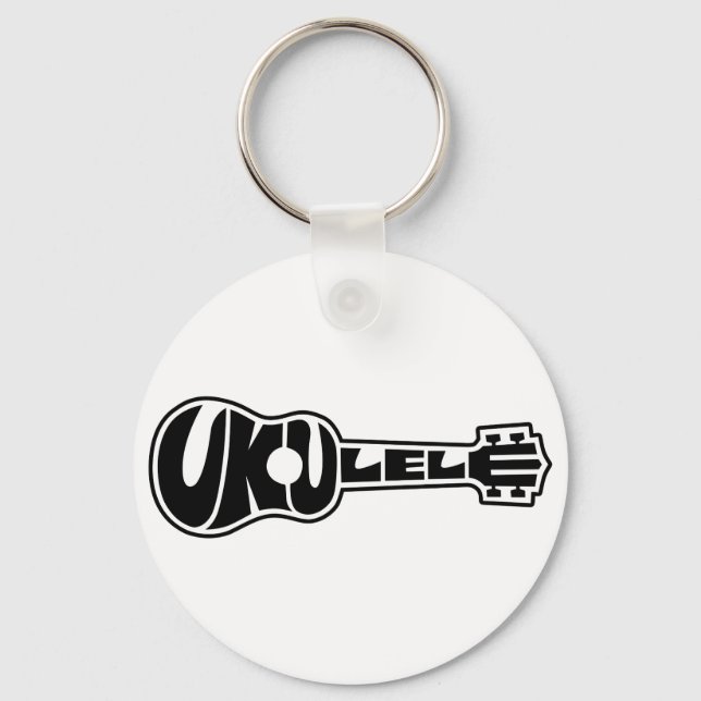 Ukulele-Logo Schlüsselanhänger (Vorderseite)