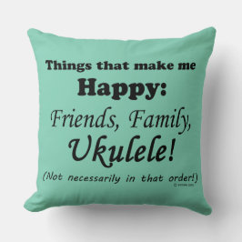 Ukulele macht mich glücklich kissen