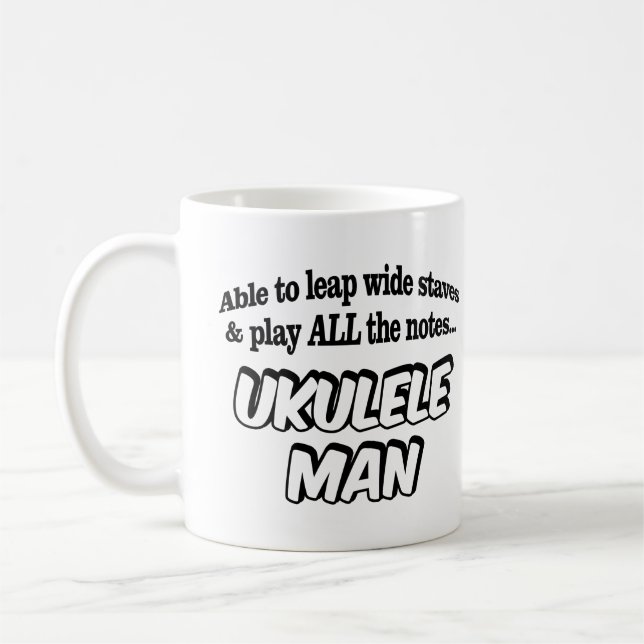 Ukulele Man - Music Superhero Kaffeetasse (Links)