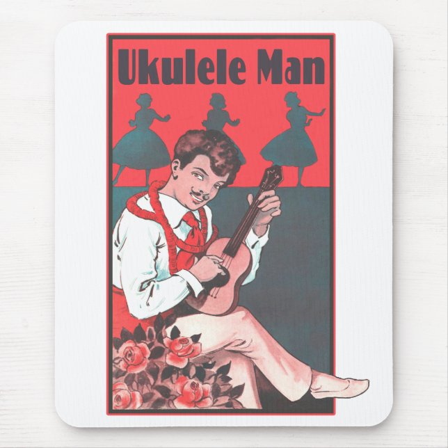 Ukulele-Mann-Mauspad Mousepad (Vorne)