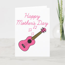 Ukulele Mother's Day Uke Player Musician Dankeskarte