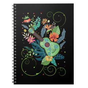 Ukulele Music Blume Hawaii Notizblock
