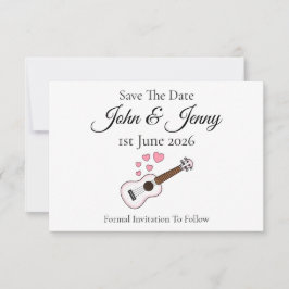 Ukulele Musician Wedding Save the Date