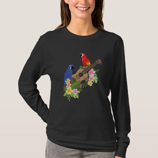 Ukulele Parrot T-Shirt (Vorderseite)