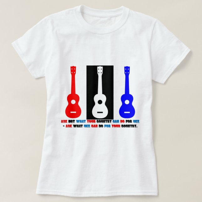 Ukulele-Patriotismus T-Shirt (Design vorne)