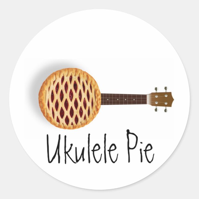 Ukulele Pie Stickers (Vorderseite)