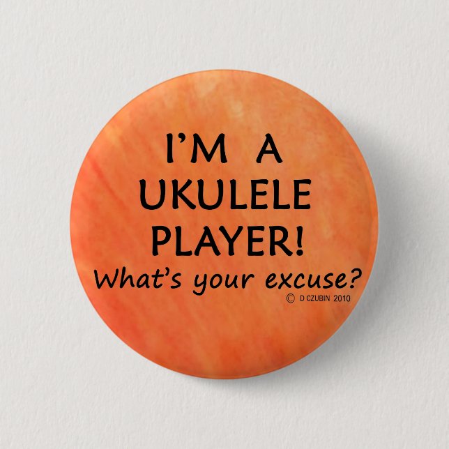 Ukulele Player Entschuldigung Button (Vorderseite)